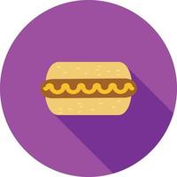 HotDog Flat Long Shadow Icon vector