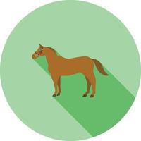 Horse Flat Long Shadow Icon vector