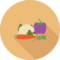 Vegetables Flat Long Shadow Icon vector