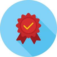 Quality Verified Flat Long Shadow Icon vector