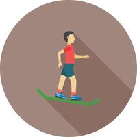 Snowboard Flat Long Shadow Icon vector