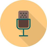 Microphone I Flat Long Shadow Icon vector