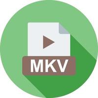 MKV Flat Long Shadow Icon vector