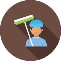 Cleaner Flat Long Shadow Icon vector