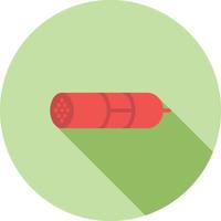 Salami Flat Long Shadow Icon vector