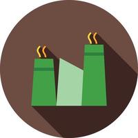 Factory Flat Long Shadow Icon vector