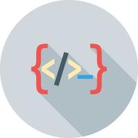 Programming Flat Long Shadow Icon vector