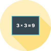 Arithmetic Flat Long Shadow Icon vector