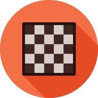 ChessBoard Flat Long Shadow Icon vector