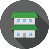 House III Flat Long Shadow Icon vector