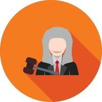 Judge Flat Long Shadow Icon vector