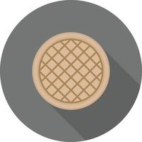 Waffle Flat Long Shadow Icon vector