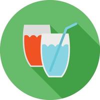 Drinks Flat Long Shadow Icon vector