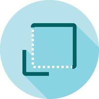 Flip to Back Flat Long Shadow Icon vector