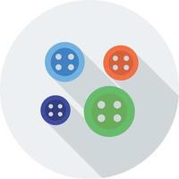 Buttons Flat Long Shadow Icon vector
