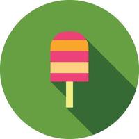 Ice Lolly Flat Long Shadow Icon vector