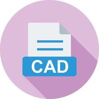 CAD Flat Long Shadow Icon vector