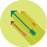 Arrows Flat Long Shadow Icon vector