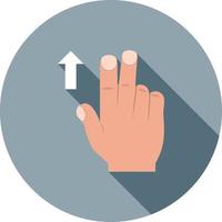 Two Fingers Up Flat Long Shadow Icon vector