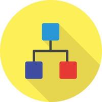 Settings Ethernet Flat Long Shadow Icon vector