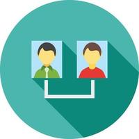 Connected Users I Flat Long Shadow Icon vector