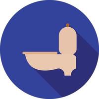 Toilet Seat Flat Long Shadow Icon vector