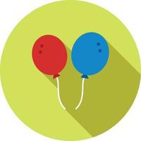 Balloons Flat Long Shadow Icon vector