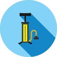 Air Pump Flat Long Shadow Icon vector