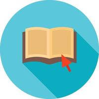 Click on Book Flat Long Shadow Icon vector