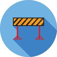 Barrier Flat Long Shadow Icon vector