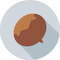 Chestnut Flat Long Shadow Icon vector