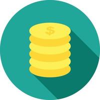 Currency Flat Long Shadow Icon vector