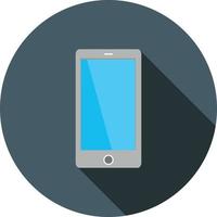 Phone Flat Long Shadow Icon vector