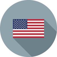 United States Flat Long Shadow Icon vector
