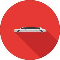 Limousine Flat Long Shadow Icon vector