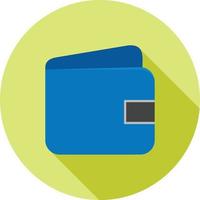 Wallet Flat Long Shadow Icon vector