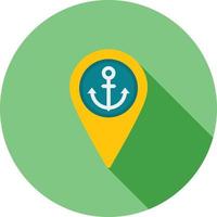 Shipping Location Flat Long Shadow Icon vector