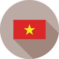 Vietnam Flat Long Shadow Icon vector