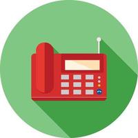 Telephone Set Flat Long Shadow Icon vector