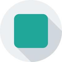 Square with Round Corner Flat Long Shadow Icon vector