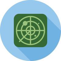 Radar Flat Long Shadow Icon vector