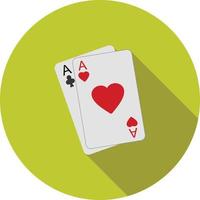 Deck of Cards Flat Long Shadow Icon vector