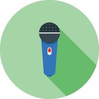 Microphone Flat Long Shadow Icon vector