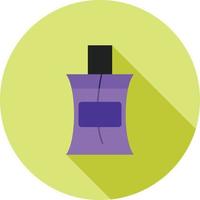 Perfume Bottle Flat Long Shadow Icon vector