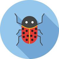 Insect Infestation Flat Long Shadow Icon vector