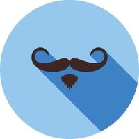 Moustache I Flat Long Shadow Icon vector