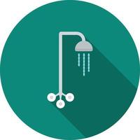 Shower Flat Long Shadow Icon vector