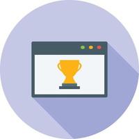 Web Award Flat Long Shadow Icon vector