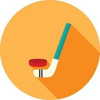 Hockey Flat Long Shadow Icon vector