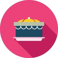 Cake II Flat Long Shadow Icon vector